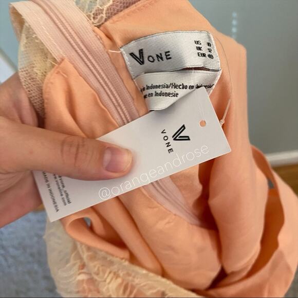 Vone Anthropologie Pink Dress 10 - Picture 3 of 16